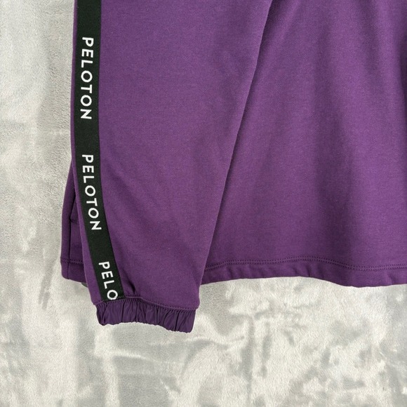 Peloton Purple Quarter Zip Sweatshirt Pullover Logo Long Sleeve Medium Women's - Picture 7 of 15